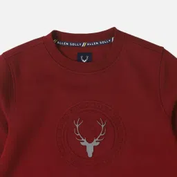 Allen Solly Boys Maroon Printed Full Sleeves Sweatshirt image 3