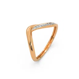 EMORI 14k Yellow Gold Lab Grown Diamond Minimal Ring for Women image 3