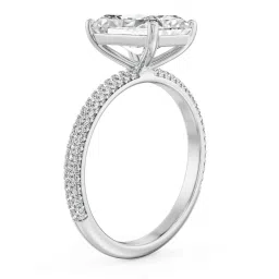EMORI 18k White Gold Lab Grown Diamond Minimal Ring for Women image 3