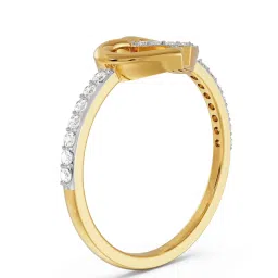 Emori 14k Yellow Gold & Diamond Harmony of Heart Ring image 3