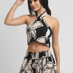 Forever 21 Black Printed Crop Top image 3