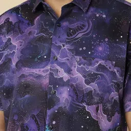 Allen Solly Black Cotton Slim Fit Printed Shirt image 3