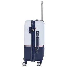 TOMMY HILFIGER Twins Pro White & Navy 8 Wheels Small Hard Cabin Trolley Bag image 3