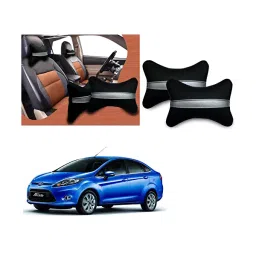 Auto Pearl Black Silver Strip Car Neck Cushion/Neck Pillow Compatible with Ford Fiesta Old image 4