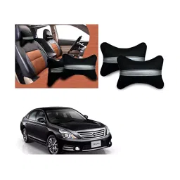 Auto Pearl Black Silver Strip Car Neck Cushion/Neck Pillow Compatible with Nissan Teana-picture-30