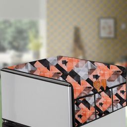 The Furnishing Tree Orange Plastic Refrigerator Cover-picture-37