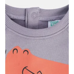 MINIKLUB Boys Grey Printed Full Sleeves Sweatshirt image 3