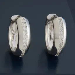 kushal's fashion jewellery Kushal's 92.5 Silver White Rhodium Polished Earrings for Women-picture-27