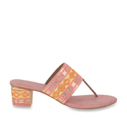 Mochi Women's Rose Gold T-Strap Sandals image 3