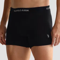 U.S. Polo Assn. Black & Light Blue Trunks - Pack of 2 image 3