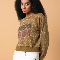 showoffff SHOWOFF Olive Printed Sweatshirt image 3