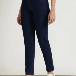 Fablestreet Navy Blue Straight Fit Jeans-picture-19