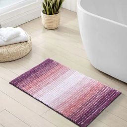 OBSESSIONS Mauve Polyester Anti Skid Bath Mat (Small)-picture-27