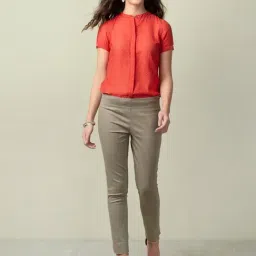 Fabindia Grey Cotton Mid Rise Pants image 4