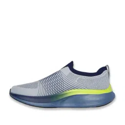 Skechers Men's GO WALK COMFORT WALKER - CONS Grey Lime Walking Shoes image 3