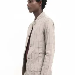 Rare Rabbit Brown Relaxed Fit Checks Jacket image 4