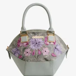 Caprese Grey Siji Tresna Embroidered Small Satchel-picture-21