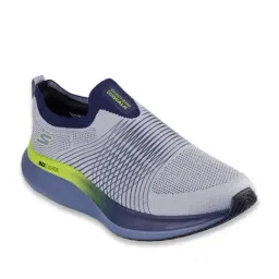 Skechers Men's GO WALK COMFORT WALKER - CONS Grey Lime Walking Shoes image 2