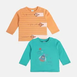 MINIKLUB Boys Multicolor Cotton Printed Full Sleeves T-Shirt-image-99