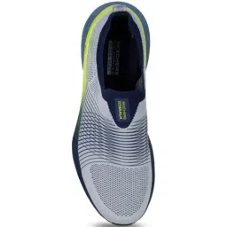 Skechers Men's GO WALK COMFORT WALKER - CONS Grey Lime Walking Shoes image 4
