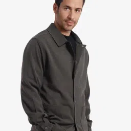 Rare Rabbit Olive Relaxed Fit Solid Jacket image 4