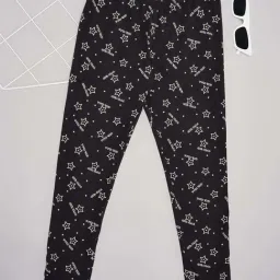 Pantaloons Junior Girls Jet Black Printed Legging-picture-37