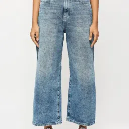 Pepe Jeans Blue Cotton High Rise Flared Jeans-picture-4