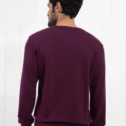 Rare Rabbit Maroon Relaxed Fit Graphic Sweatshirt image 2