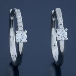 kushal's fashion jewellery Kushal's 92.5 Silver White Rhodium Polished Earrings for Women-picture-13