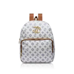 LAVIE Signature Off White Printed Backpack image 2