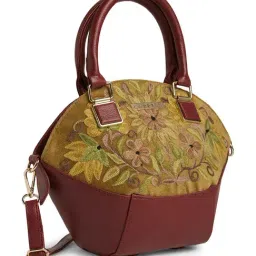 Caprese Red Siji Tresna Embroidered Small Satchel image 2