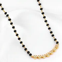 GIVA 925 Silver Golden Arc of Flowers Mangalsutra-image-40