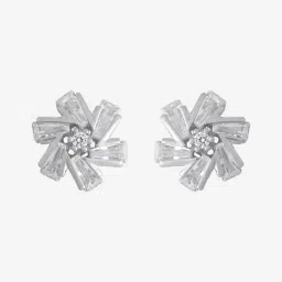 kushal's fashion jewellery Kushal's 92.5 Silver White Rhodium Polished Earrings for Women-picture-41