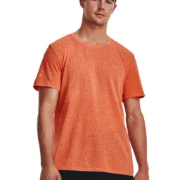 Under Armour Orange Slim Fit Texture Sports T-Shirt-image-4