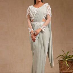 Soch Sap Green Ready To Wear Saree-picture-22