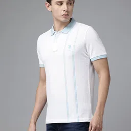 U.S. Polo Assn. Striped Polo Collar Pure Cotton Slim Fit T-shirt image 2