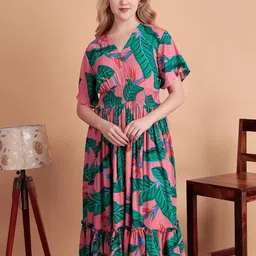 DARVI Women V-Neck Maxi Midi Dress-picture-16