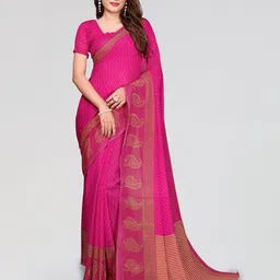 Moda Rapido Floral Poly Georgette Saree image 1
