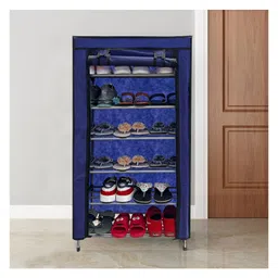 Urban Choice 6Layer Blue Metal Shoe Rack Durable, Collapsible & Space Saving Organizer for Home & Office-picture-25