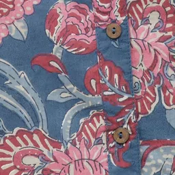 Melange by Lifestyle Women Floral Printed Regular Pure Cotton Kurta with Trousers image 5