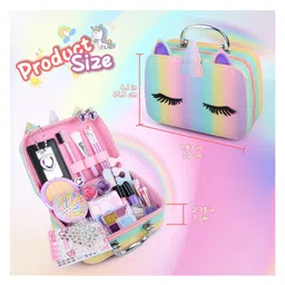 Kidology Kids Makeup Kit for Girl, Unicorn Toys for Girl Real Washable Makeup Girls Princess Play Make Up Toys image 2