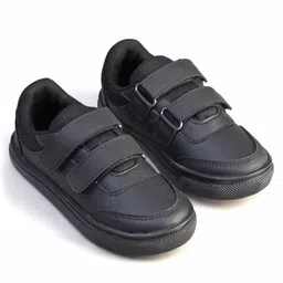 Pine Kids Velcro Closure School Shoes - Black image 2