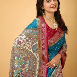 SHOPLANCE Woven Design Zari Heavy Work Saree image 2