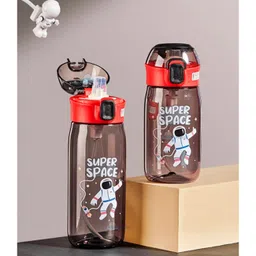 FunBlast Cartoon Water Bottle with Sipper Black  630 ml image 5
