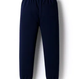 kookie kids india Kookie Kids Single Jersey Knit Full Sleeves Night Suit With Text Print - Red & Navy Blue image 5