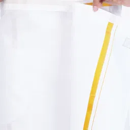 Ethazh Men Pure Cotton Shirt with Adjustable Veshti & Angavasthiram image 2