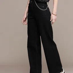 The Roadster Life Co. Women Wide Leg High-Rise Stretchable Jeans-image-24