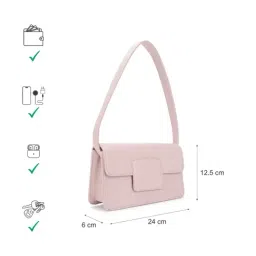 Fastrack Blush Muse Textured Medium Shoulder Bag image 4