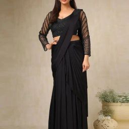 Soch Black Embellished Ready To Wear Saree-picture-18