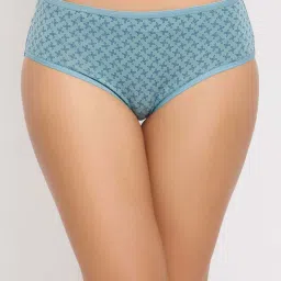 Clovia Blue Cotton Printed Panty - Pack of 3 image 3